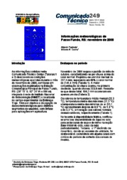 Thumbnail de Informações meteorológicas de Passo Fundo, RS: novembro de 2008.