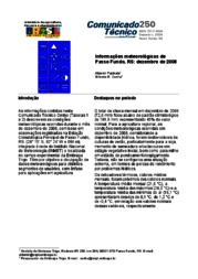 Thumbnail de Informações meteorológicas de Passo Fundo, RS: dezembro de 2008.