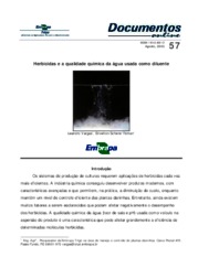 Thumbnail de Herbicidas e a qualidade química da água usada como diluente.