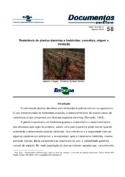 Thumbnail de Resistência de plantas daninhas a herbicidas: conceitos, origem e evolução.