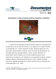 Thumbnail de Identificação e manejo de plantas daninhas resistentes a herbicidas.