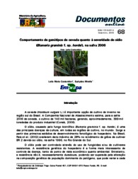 Thumbnail de Comportamento de genótipos de cevada quanto à severidade de oídio (Blumeria graminis f. sp. hordei), na safra 2006.