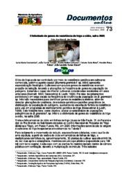 Thumbnail de Efetividade de genes de resistência de trigo a oídio, safra 2005.