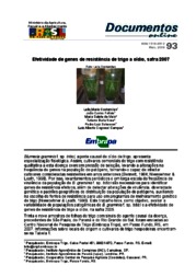 Thumbnail de Efetividade de genes de resistência de trigo a oídio, safra 2007.