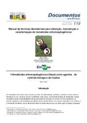 Thumbnail de Manual de técnicas laboratoriais para obtenção, manutenção e caracterização de nematoides entomopatogênicos.