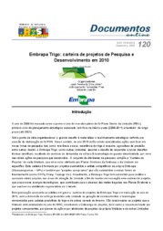 Thumbnail de Embrapa Trigo: carteira de projetos de pesquisa e desenvolvimento em 2010.
