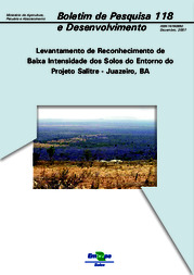 Thumbnail de Levantamento de reconhecimento de baixa intensidade dos solos do entorno do Projeto Salitre - Juazeiro, BA.