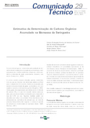 Thumbnail de Estimativa da determinação do carbono orgânico acumulado na biomassa da seringueira.