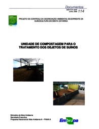 Thumbnail de Unidade de compostagem para o tratamento dos dejetos de suínos.