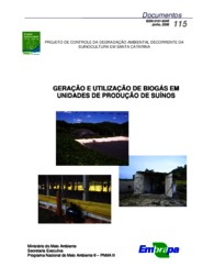 Thumbnail de Geração e utilização de biogás em unidades de produção de suínos.