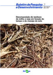 Thumbnail de Decomposição de resíduos de milho e soja em função do tempo e do manejo do solo.