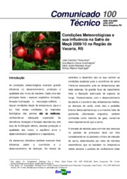 Thumbnail de Condições meteorológicas e sua influência na safra de maçã 2009/10 na região de Vacaria, RS.