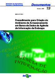 Thumbnail de Procedimento para criação do ambiente de armazenamento em banco de dados da Agência de Informação da Embrapa.