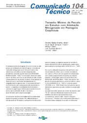 Thumbnail de Tamanho mínimo da parcela em estudos com adubação nitrogenada em pastagens cespitosas.