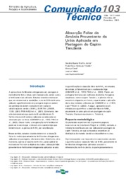Thumbnail de Absorção foliar da amônia proveniente da uréia aplicada em pastagem de capim tanzânia.