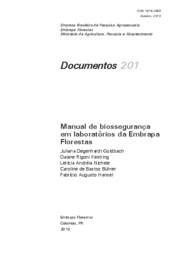 Thumbnail de Manual de biossegurança em laboratórios da Embrapa Florestas.