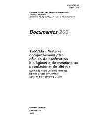 Thumbnail de TabVida: sistema computacional para cálculo de parâmetros biológicos e de crescimento populacional de afídeos.