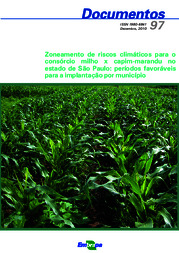 Thumbnail de Zoneamento de riscos climáticos para o consórcio milho x capim-marandu no Estado de São Paulo: períodos favoráveis para a implantação por município.