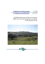 Thumbnail de Qualidade estrutural de solos sob campo nativo em uma topossequência no Estado do Rio Grande do Sul.