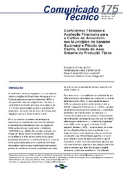 Thumbnail de Coeficientes técnicos e avaliação financeira para o cultivo do amendoim nos municípios de Senador Guiomard e Plácido de Castro, Estado do Acre: sistema de produção típico.