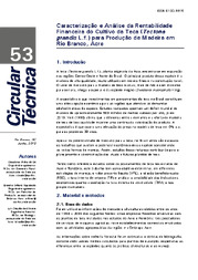 Thumbnail de Caracterização e análise da rentabilidade financeira do cultivo da teca (Tectona grandis L.f.) para produção de madeira em Rio Branco, Acre.