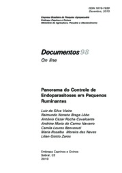Thumbnail de Panorama do controle de endoparasitoses em pequenos ruminantes.