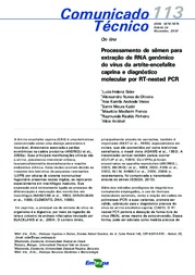 Thumbnail de Processamento de sêmen para extração de RNA genômico do vírus da artrite-encefalite caprina e diagnóstico molecular por RT-nested PCR.