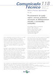 Thumbnail de Processamento de queijo caprino cremoso probiótico adicionado de Bifidobacterium animalis e Lactobacillus acidophilus.