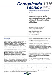 Thumbnail de Processamento de queijo caprino probiótico tipo coalho adicionado de Lactobacillus acidophilus.