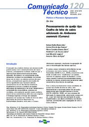 Thumbnail de Processamento de queijo tipo Coalho de leite de cabra adicionado de Amburana cearensis (Cumaru).
