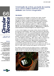 Thumbnail de Volatilização de amônia, produção de matéria seca e teores foliares de N do azevém adubado com fontes nitrogenadas.