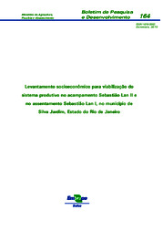 Thumbnail de Levantamento socioeconômico para viabilização do sistema produtivo no acampamento Sebastião Lan II e no assentamento Sebastião Lan I, no município de Silva Jardim, Estado do Rio de Janeiro.
