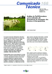 Thumbnail de Análise do perfil esterásico como indicador da resistência do carrapato dos bovinos à carrapaticidas.