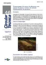 Thumbnail de Compostagem de restos de alimentos com aparas de grama e esterco de animais: monitoramento do processo.