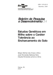Thumbnail de Estudos genéticos em milho sobre o caráter tolerância ao encharcamento do solo.