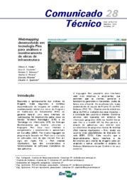 Thumbnail de Webmapping desenvolvido em tecnologia Flex para análises e monitoramento de obras de infraestrutura.