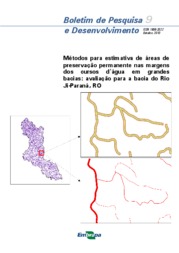 Thumbnail de Métodos para estimativa de áreas de preservação permanente nas margens dos cursos d'água em grandes bacias: avaliação para a bacia do Rio Ji-Paraná, RO.