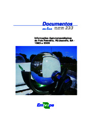 Thumbnail de Informações agrometeorológicas do Polo Petrolina, PE/Juazeiro, BA - 1963 a 2009.