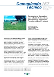 Thumbnail de Densidade de semeadura para o estabelecimento de pastagens de amendoim-forrageiro (Arachis pintoi).