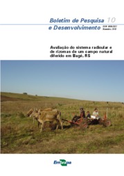 Thumbnail de Avaliação do sistema radicular e de rizomas de um campo natural diferido em Bagé, RS.