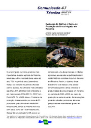 Thumbnail de Evolução do Cultivo e Custo de Produção do Arroz Irrigado em Roraima.