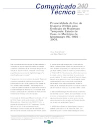 Thumbnail de Potencialidade do uso de imagens orbitais para detecção de mudanças temporais: estudo de caso no município de Montenegro-RS, 1993 - 2008.