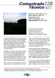 Thumbnail de Espécies Florestais com potencial de uso em programas de Reflorestamento na Baixada Fluminense, RJ.
