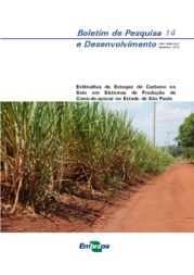 Thumbnail de Estimativa do estoque de carbono no solo em sistemas de produção de cana-de-açúcar no Estado de São Paulo.