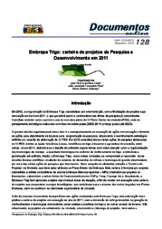 Thumbnail de Embrapa Trigo: carteira de projetos de pesquisa e desenvolvimento em 2011.