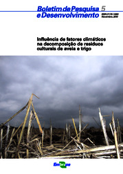 Thumbnail de Influência de fatores climáticos na decomposição de resíduos culturais de aveia e trigo.