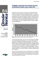 Thumbnail de Avaliação econômica da produção de trigo no Estado do Paraná, para a safra 2011.