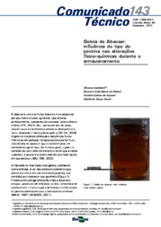 Thumbnail de Geleia de abacaxi: influência do tipo de pectina nas alterações físico-químicas durante o armazenamento.