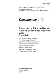 Thumbnail de Comissão de ética no uso de animais da Embrapa Gado de Leite - Ceua/EGL.