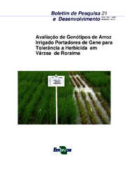 Thumbnail de Avaliação de genótipos de arroz irrigado portadores de gene para Tolerância a Herbicida em Várzea de Roraima.